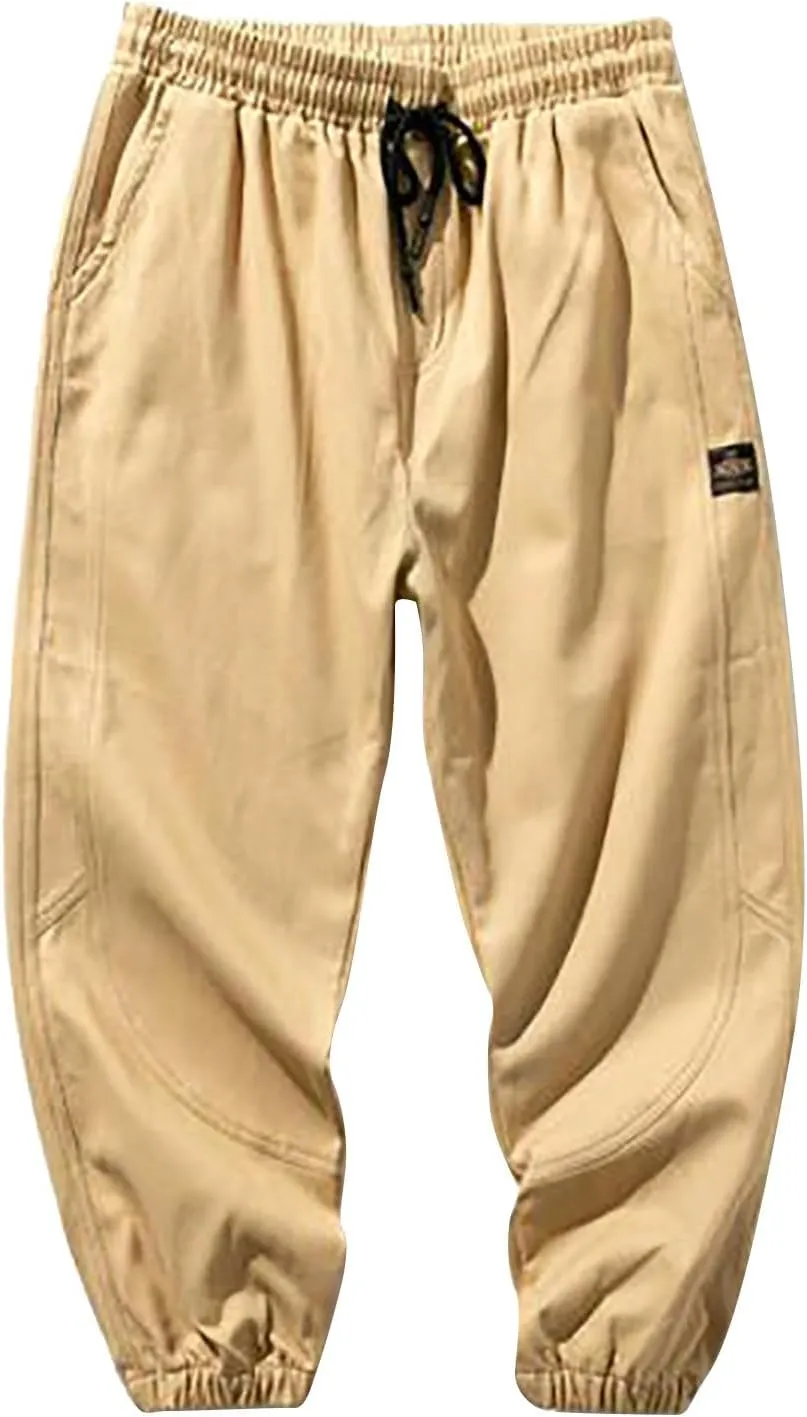 2023 Men's Sweatpants Plus Size Fashion Carge Overalls Elastic Waist Joggers Pant Men's Casual Sport Pants Trousers