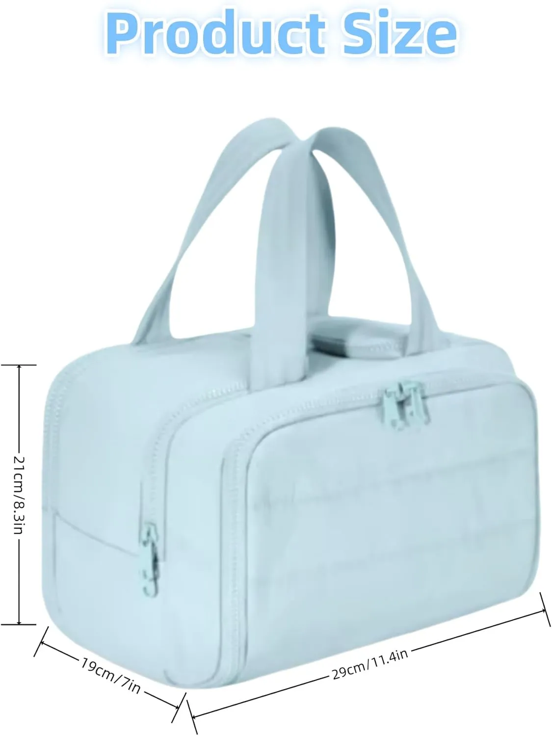 4-in-1 Puffy Multi-Functional Toiletry Bag, Large Capacity Travel Cosmetic Bag, Portable Cosmetic Bag Makeup Organizer, Makeup Accessories (Blue)