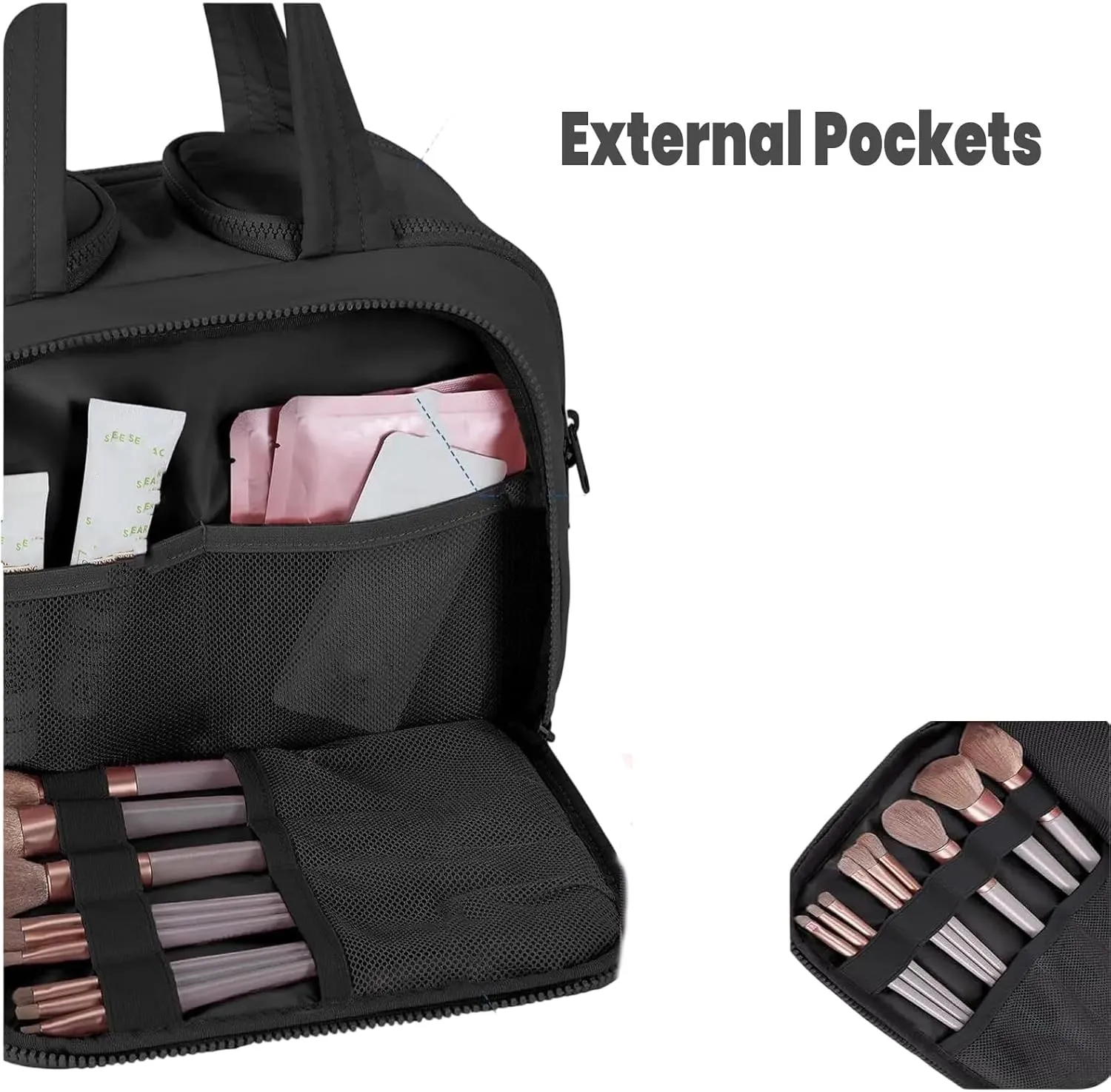 4-In-1 Puffy Multi-Functional Toiletry Bag, Travel Toiletry Bag For Women, Large-Capacity Travel Hanging Organizer for Toiletries & Beauty Essentials (Blue)