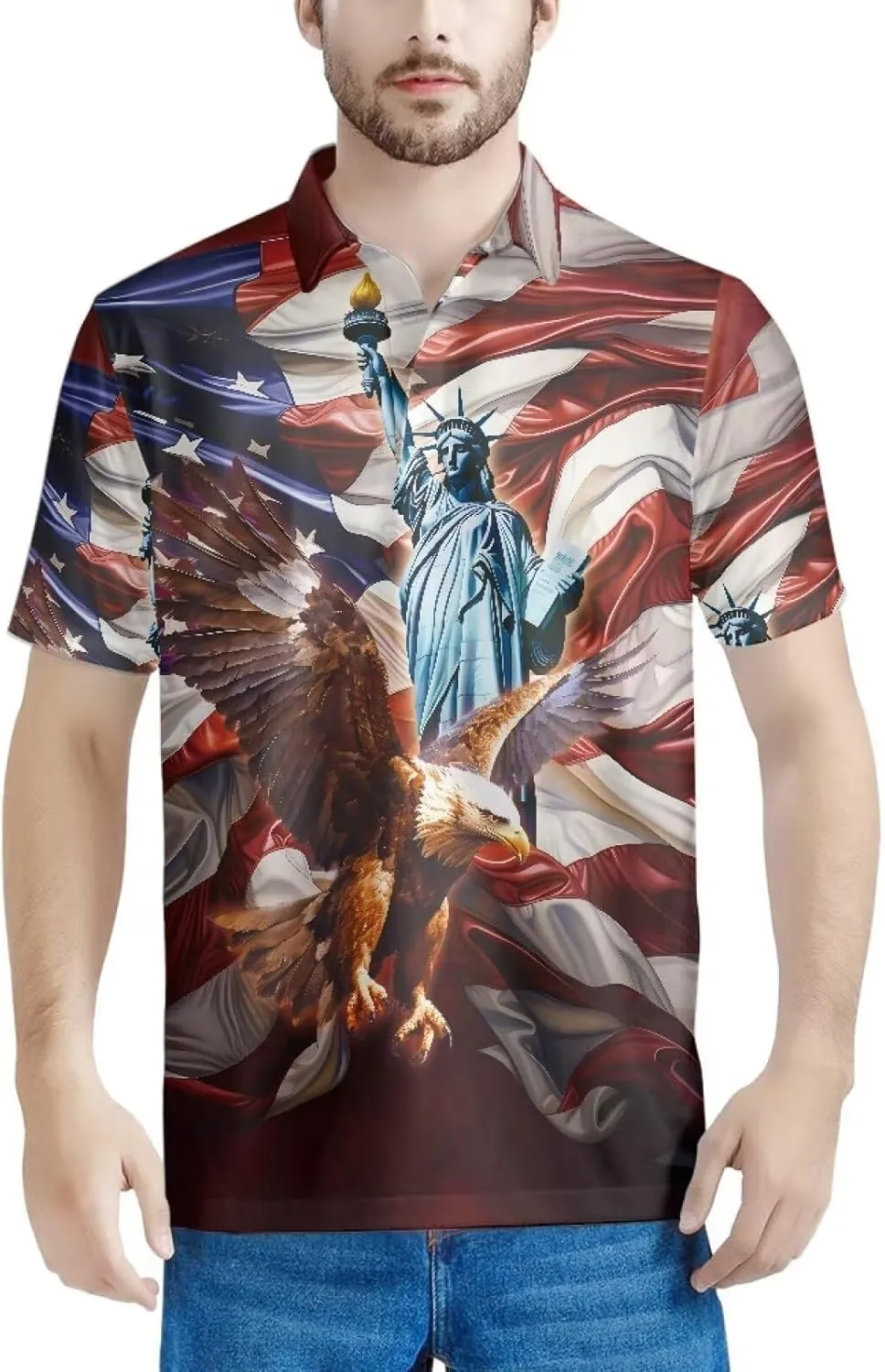 AFPANQZ Mens Casual Shirts Short Sleeve Button Up Tee for Summer Travel Tennis Running Golf Sweatshirts