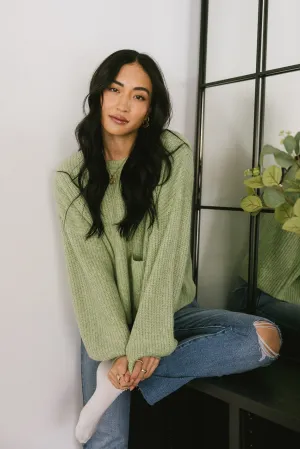 Aliyah Knit Sweater in Green - FINAL SALE