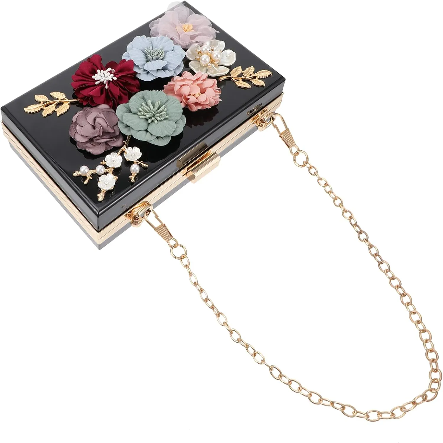 BESPORTBLE 1Pc Elegant Bag for Women Flower Design Clutch Purse for Weddings Parties and Special Occasions Fashionable and Functional Wedding Purse