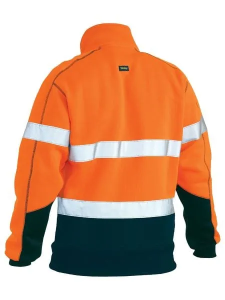 Bisley Taped Hi Vis 1/4 Zip Pullover Fleece