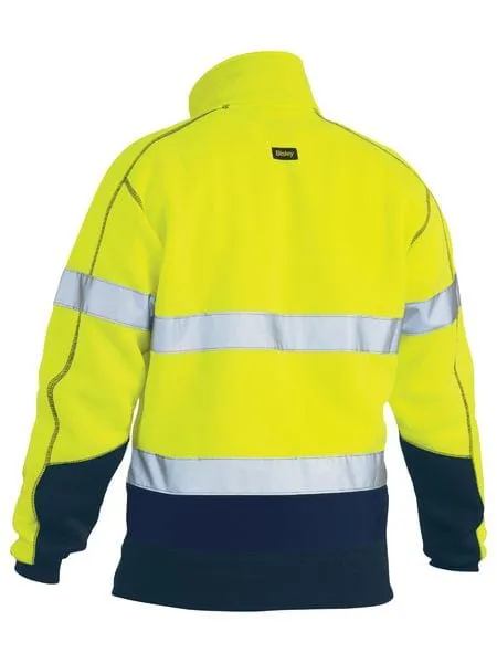 Bisley Taped Hi Vis 1/4 Zip Pullover Fleece