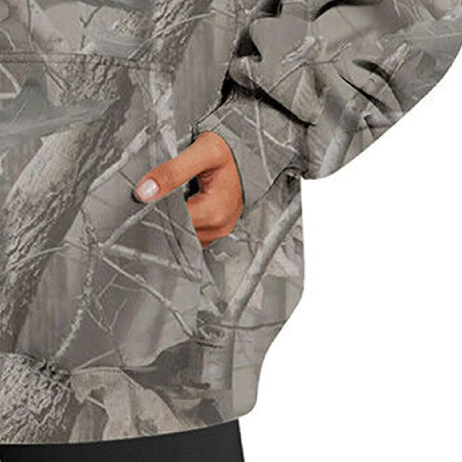 Camo Hoodie for Women Oversized Maple-Leaf Print Hooded Sweatshirt Lightweight Crew Neck Long Sleeve Pullover Tops
