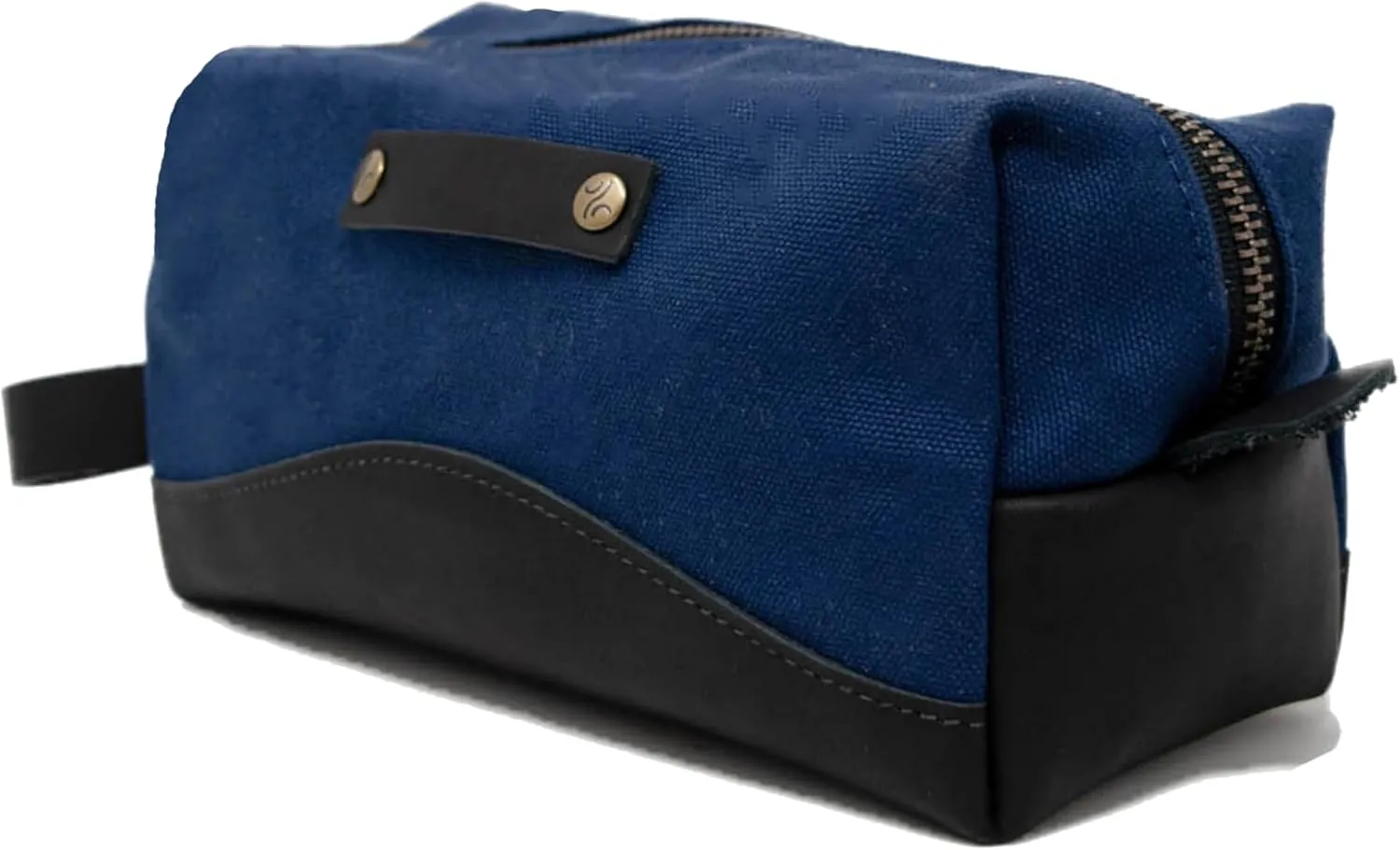 Canvas and Leather Toiletry Bag | Travel Dopp Kit | Unisex Functional Toiletry Bag | Made in the USA | 100% Genuine Full Grain Leather and Quality Cotton Canvas