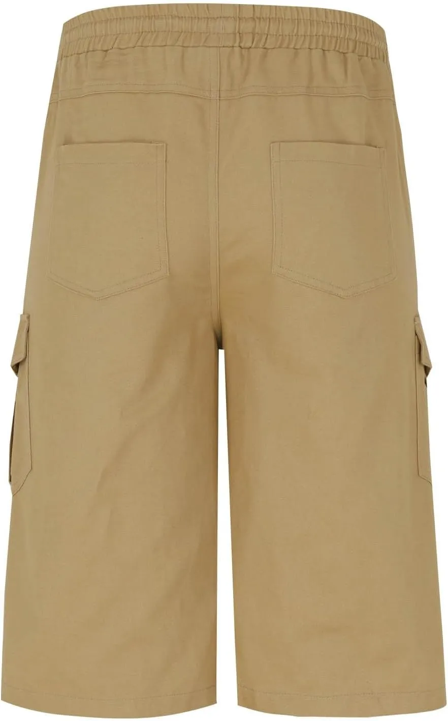 Cargo Pants for Men Joggers Slim Fit Drawstring Pockets Workout Cropped Pants Plain Distressed Fishing Work Pants