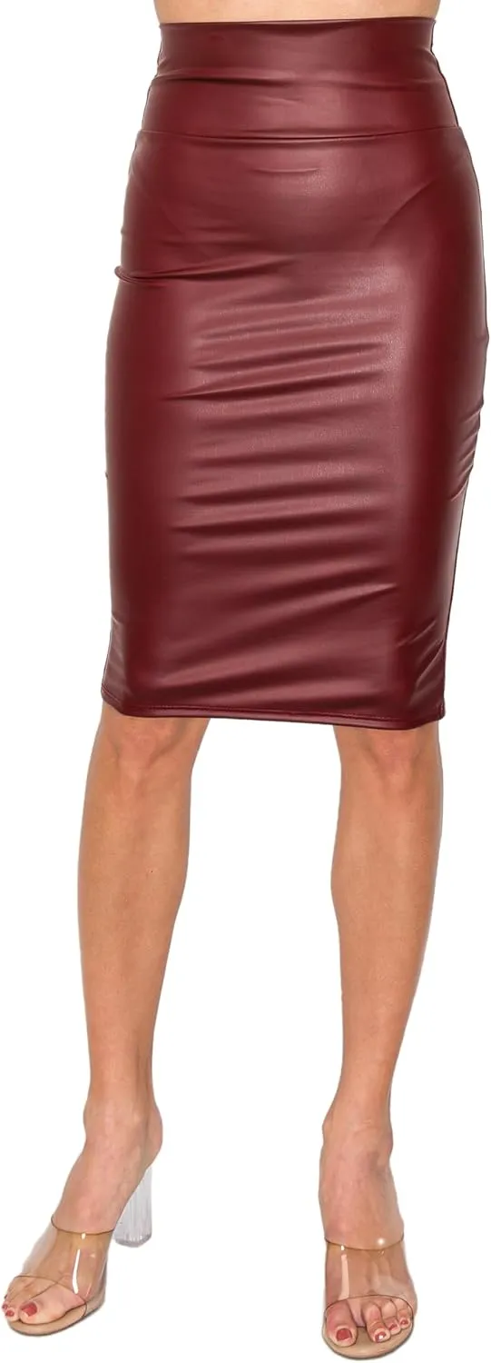 Cemi Ceri Women's Faux Leather Pencil Skirt