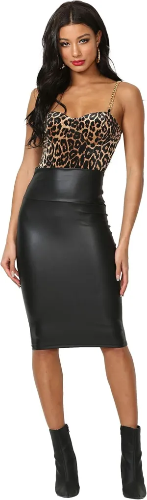Cemi Ceri Women's Faux Leather Pencil Skirt