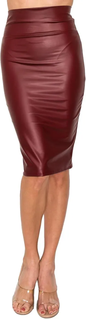 Cemi Ceri Women's Faux Leather Pencil Skirt