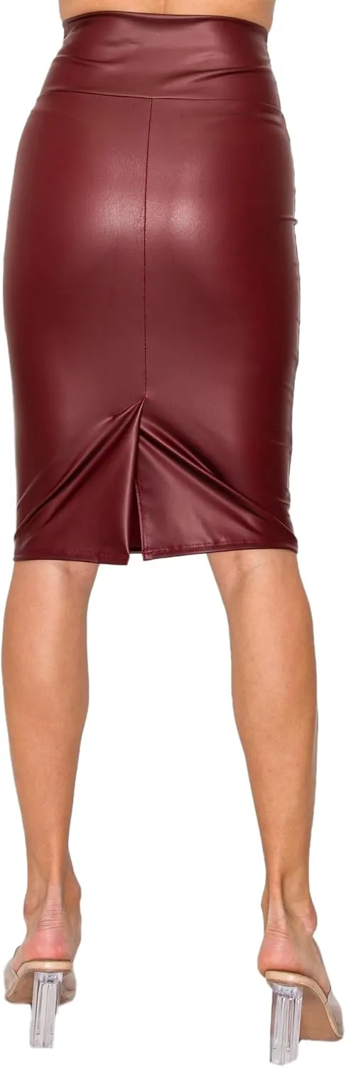 Cemi Ceri Women's Faux Leather Pencil Skirt