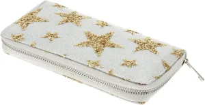 Didiseaon Star Printed Leather Long Wallet Clutch Purse with Zipper for Women Stylish and Functional Wallet Bag for Everyday Use for Women