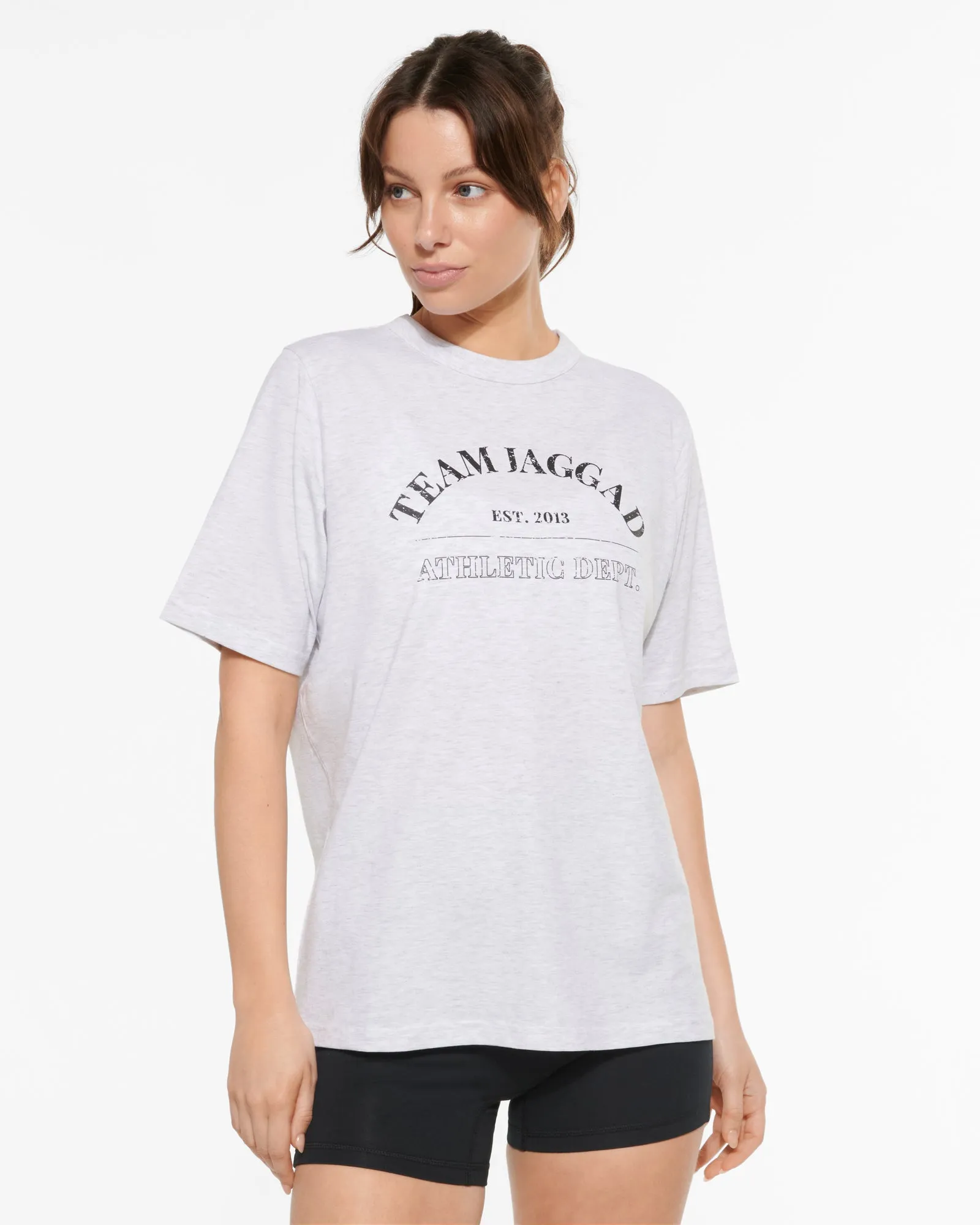 DOWNTOWN BOXY TEE WHITE MARLE