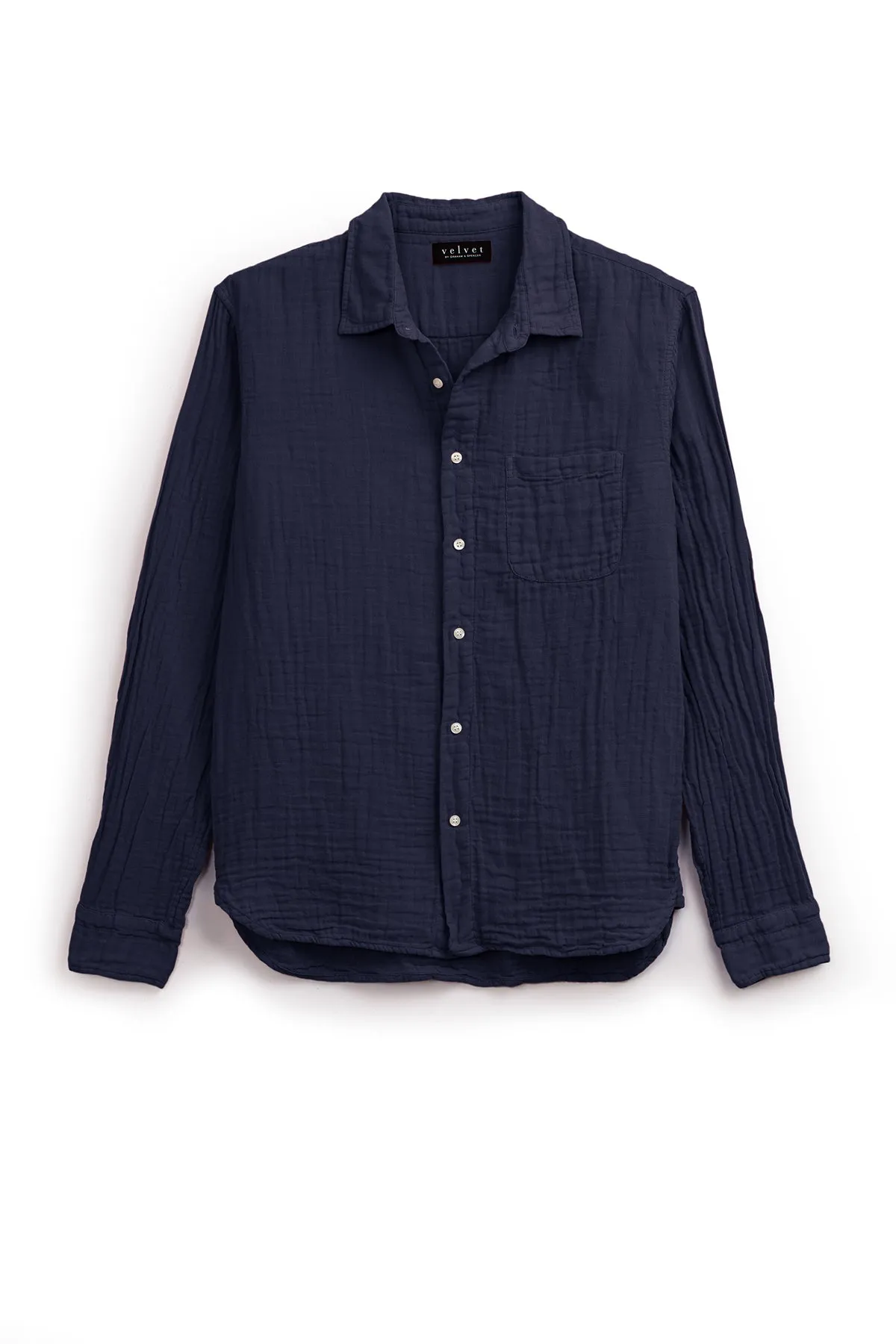 ELTON COTTON WOVEN BUTTON-UP SHIRT