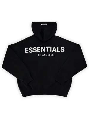 FEAR OF GOD ESSENTIALS Los Angeles 3M Pullover Hoodie Black