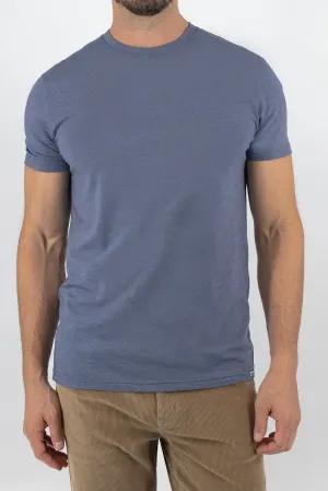 Feeder Stripe Tee -  Melange Navy Blue