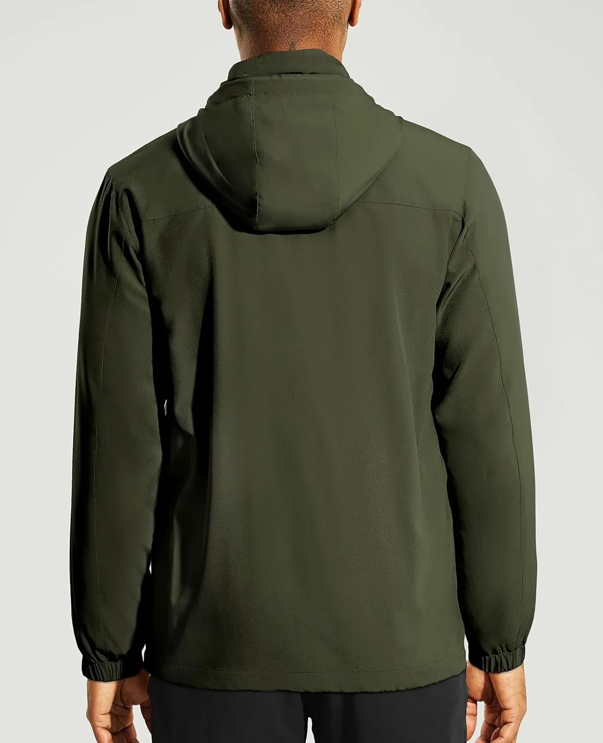 Haimont Mens Packable Windbreaker with Hood Lightweight Windproof Water Resistant Hooded Jacket for Running Hiking Travel