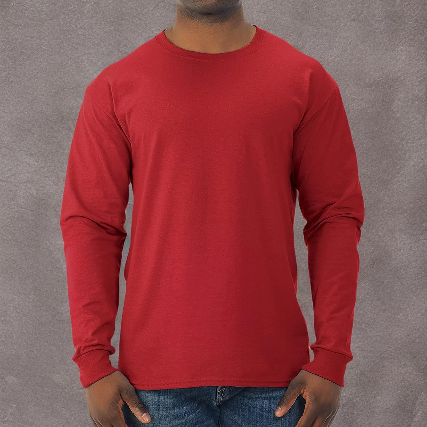 Jerzees Men's Dri-Power Cotton Blend Long Sleeve Tees, Moisture Wicking, Odor Protection, UPF 30 , Sizes S-3x
