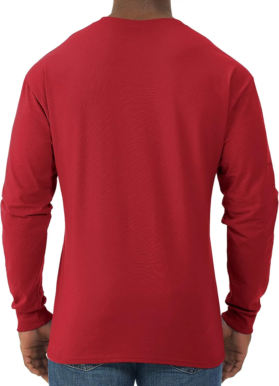 Jerzees Men's Dri-Power Cotton Blend Long Sleeve Tees, Moisture Wicking, Odor Protection, UPF 30 , Sizes S-3x
