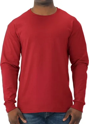 Jerzees Men's Dri-Power Cotton Blend Long Sleeve Tees, Moisture Wicking, Odor Protection, UPF 30 , Sizes S-3x