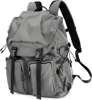 Laptop Backpack for Men & Women, Functional Stylish Vintage Backpack, 30L Waterproof College Work Commuter Travel Backpack Fits 15.6 Inch Tablet, Notebook (Grey)
