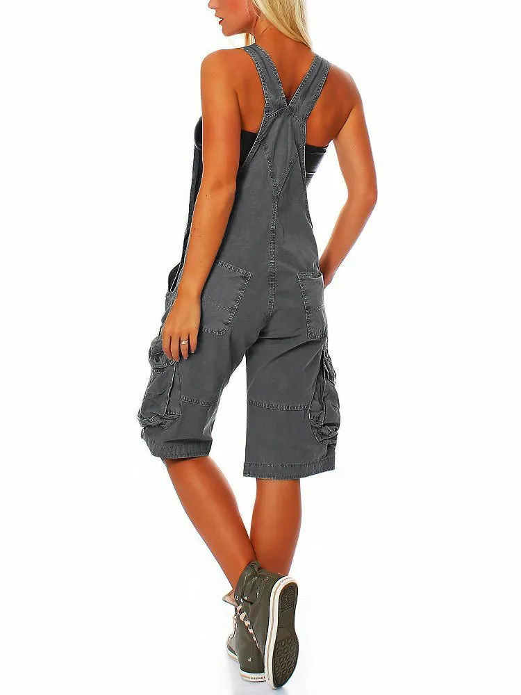 Lara™ | Salopette corta da donna con tasche cargo