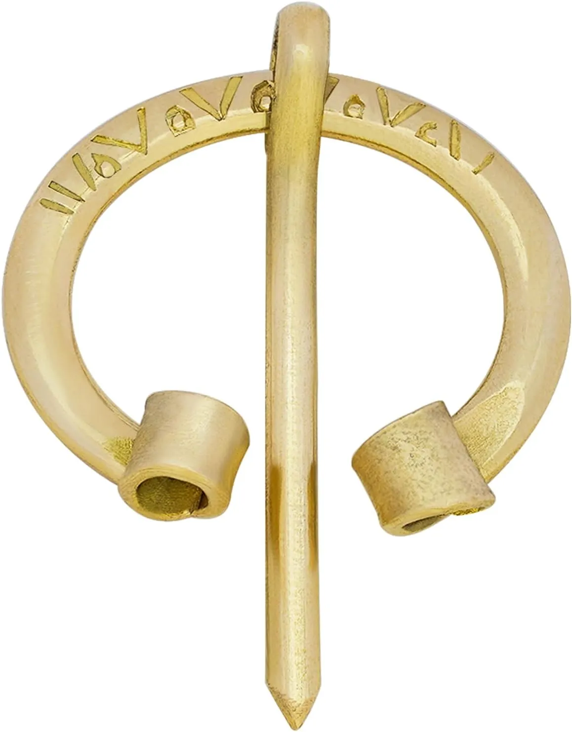 Lord of Battles Medieval Clasp Pure Solid Brass Ends with Rolled Ends Cloak Pin Fully Functional Clasp for Clothes Historical Re-enactments