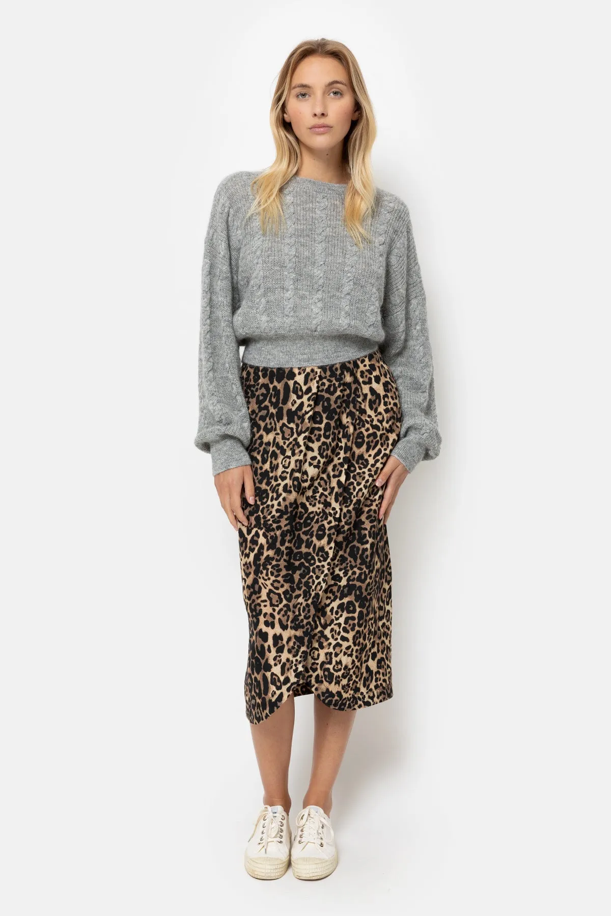 Lys Midi Skirt | Leopard
