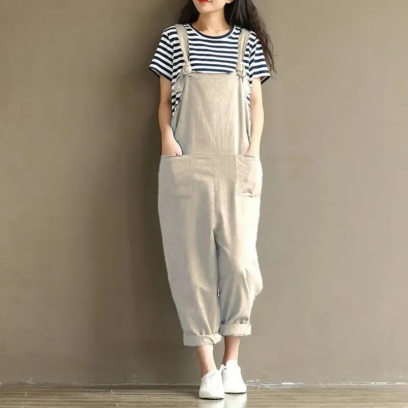 Maternity Bib Pant Suspender Trouser Casual Female Women One-Piece Wide Leg Romper Overalls Strap Jumpsuit Streetwear Plus Size