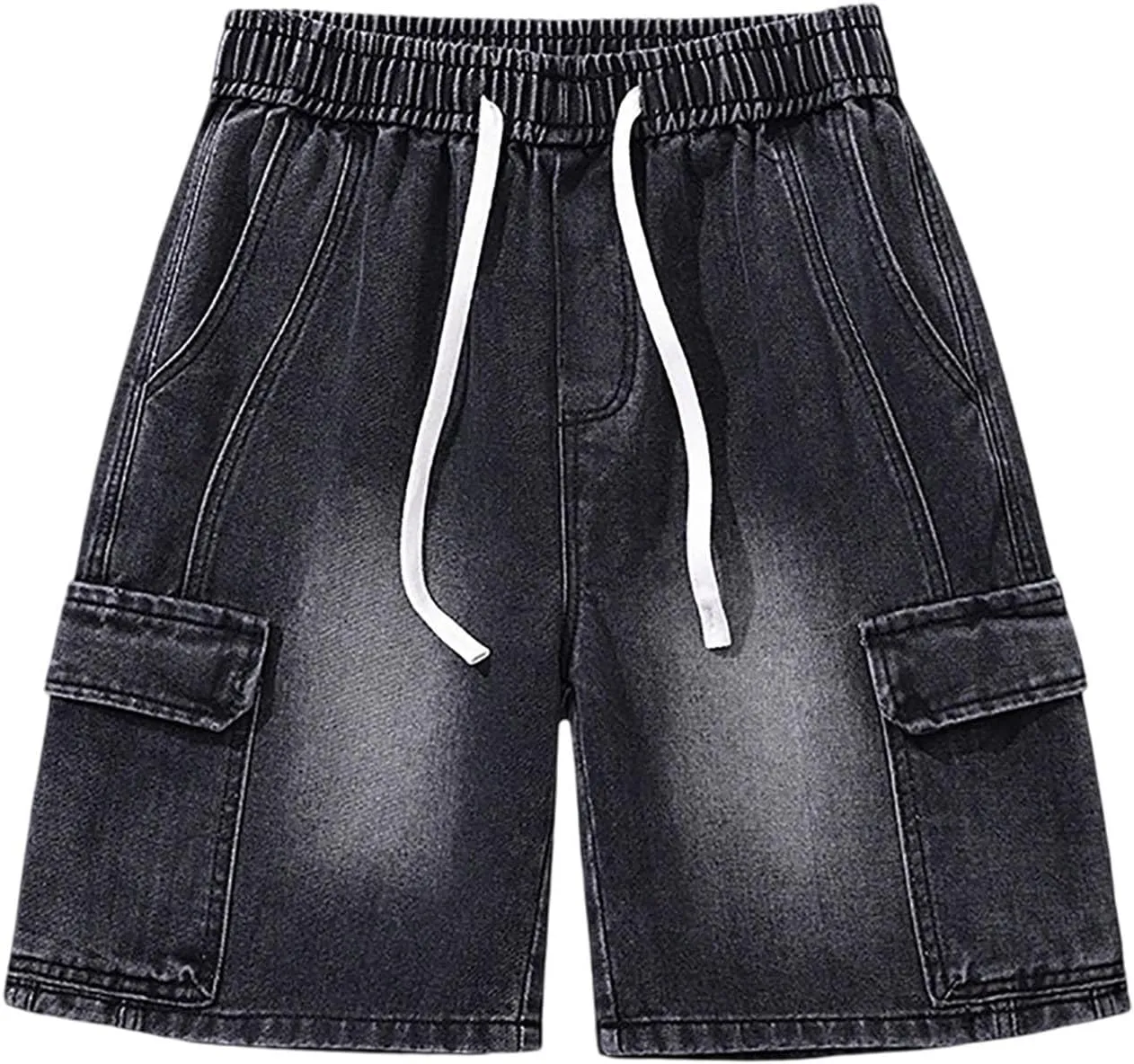 Mens Baggy Denim Jorts Y2K Loose Hip Hop Jean Shorts Summer Casual Short Jeans Streetwear Clothes