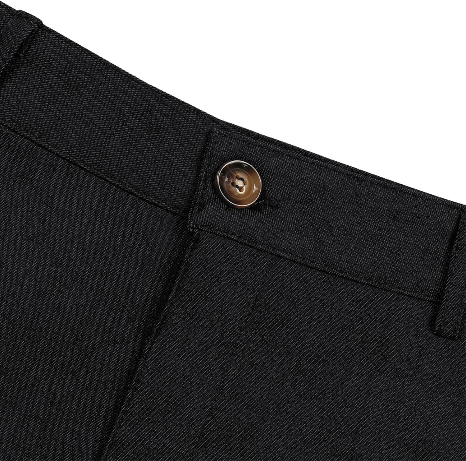 Mens Business Casual Pants Slim Fit Cotton Lightweight Straight Leg Pants with Pockets Retro Skinny Work Pants
