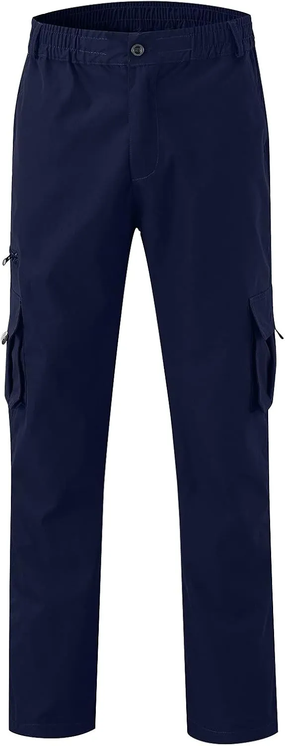 Men's Cargo Pants Multi Pockets Twill Chino Pants Joggers Straight-Leg Sports Overalls Athletic Work Sweatpants