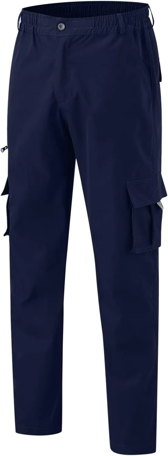 Men's Cargo Pants Multi Pockets Twill Chino Pants Joggers Straight-Leg Sports Overalls Athletic Work Sweatpants