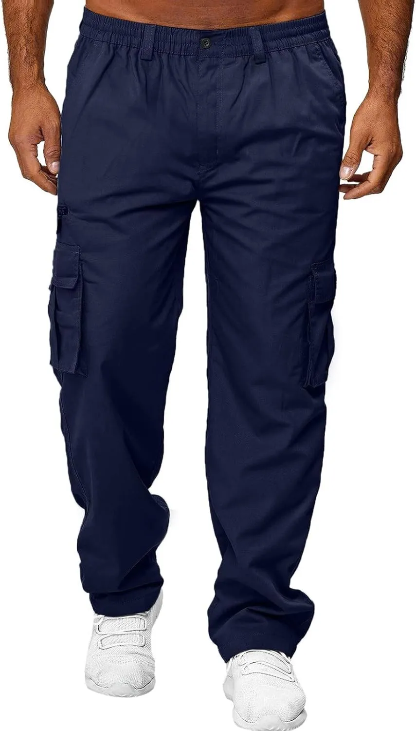 Mens Cargo PantTactical Cargo Pants for Men Lightweight Slim Fit Trousers Outdoor Hiking Pants Overalls with Multi PocketsChino Pants Slim Fit