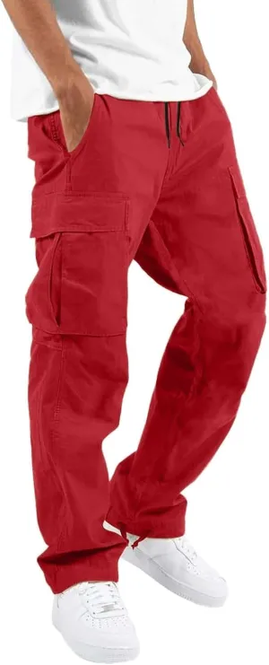 Mens Cricket PantsTactical Cargo Pants for Men Lightweight Slim Fit Trousers Outdoor Hiking Pants Overalls with Multi PocketsBlack Chino