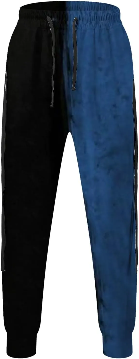 Mens Digital Printed Cargo Pants Fashion Casual Overalls with Pockets Drawstring Athletic Joggers Wild Cargo Pants
