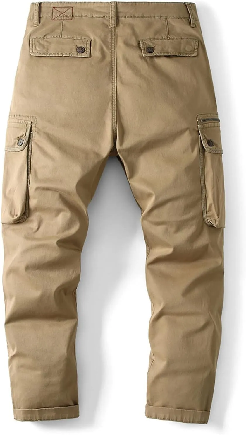 Mens Jean Cargo Pants Casual Tactical Pants Outdoor Slim Fit Overalls Trousers with Multi-Pockets Jogging Sweatpants