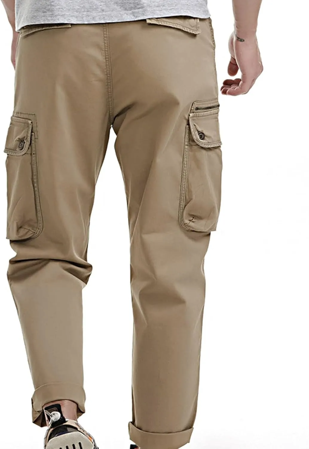 Mens Jean Cargo Pants Casual Tactical Pants Outdoor Slim Fit Overalls Trousers with Multi-Pockets Jogging Sweatpants