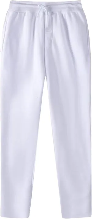 Men's Joggers Pants with Pockets Athletic Workout Running Sweatpants Solid Straight Pants Casual Wide Leg Trousers