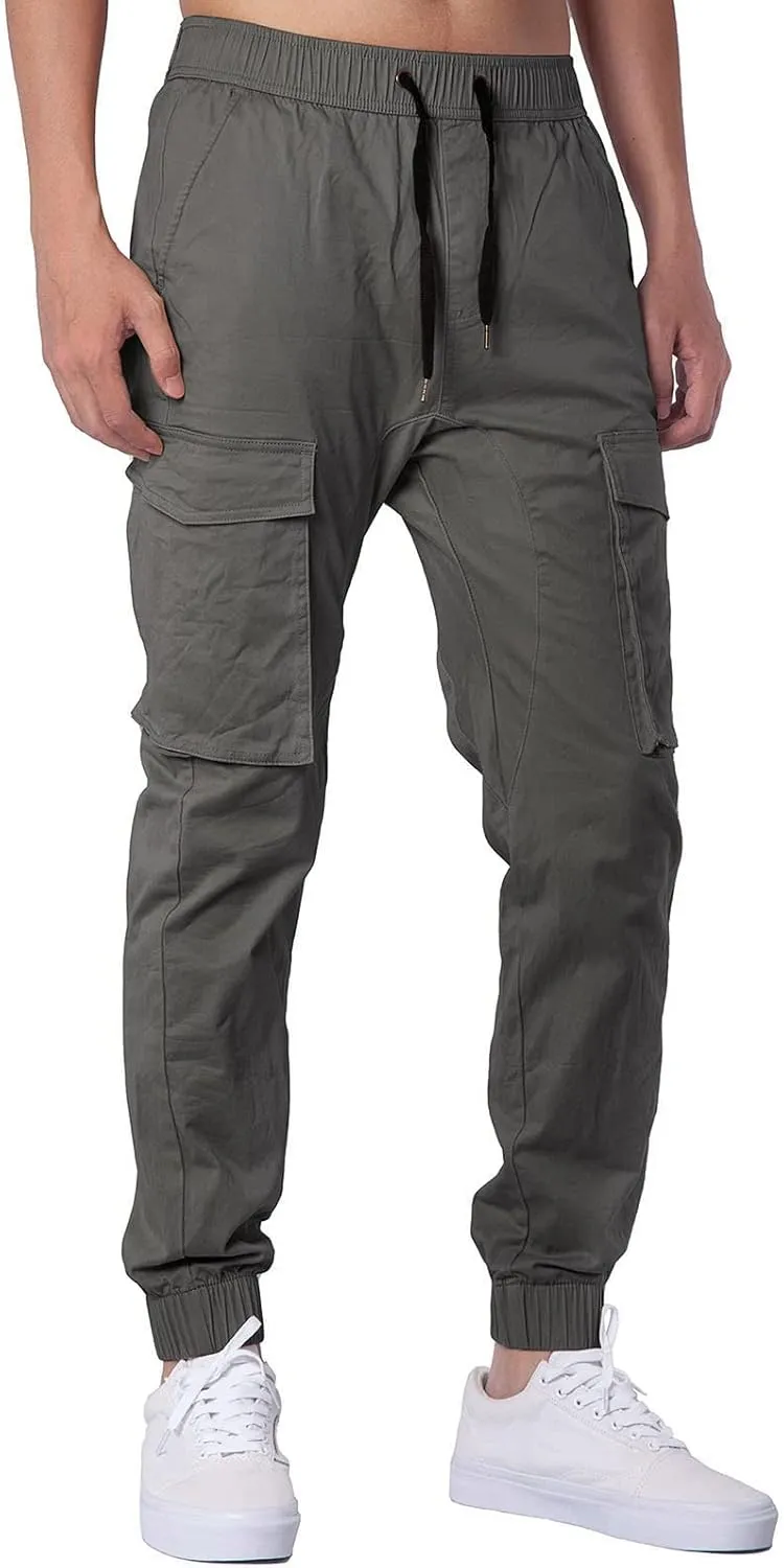 MIDOO Mens Cargo Pant Slim Fit Casual Lightweight Jogger Loose Sweatpants Stretch Work Fishing Travel Outdoor Pant Overalls