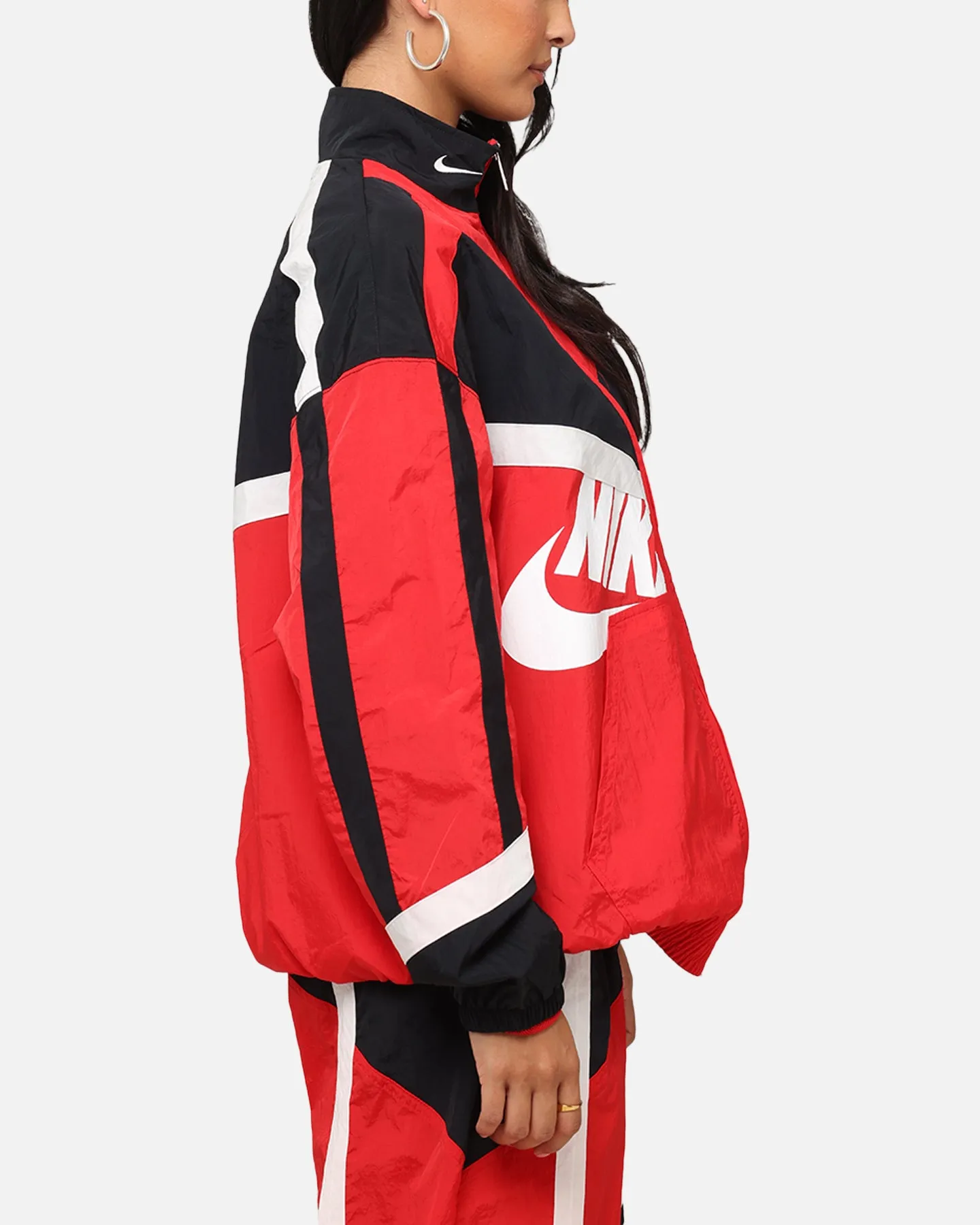 Nike Women's Oversized Street Woven Jacket University Red/Black/Sail