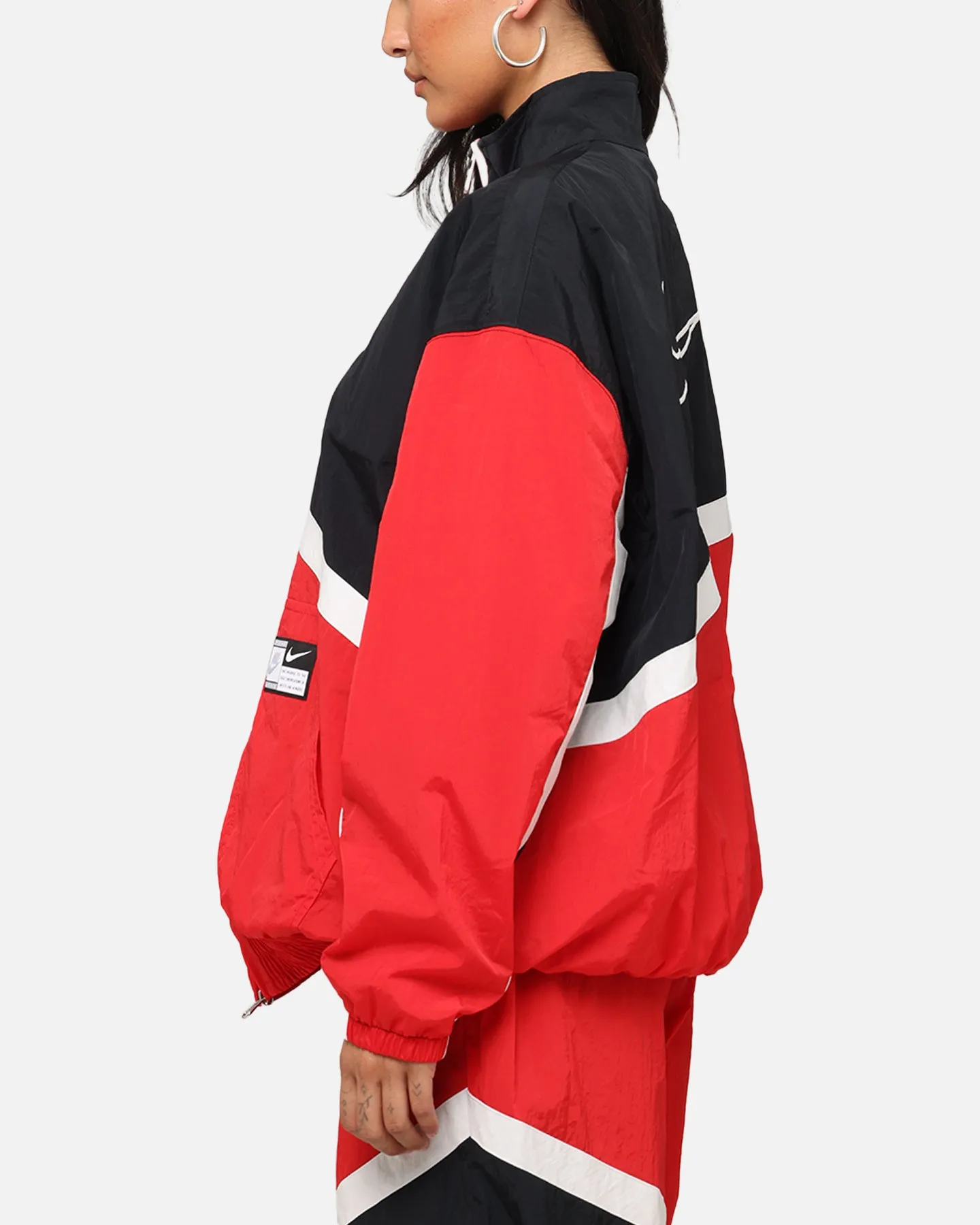 Nike Women's Oversized Street Woven Jacket University Red/Black/Sail