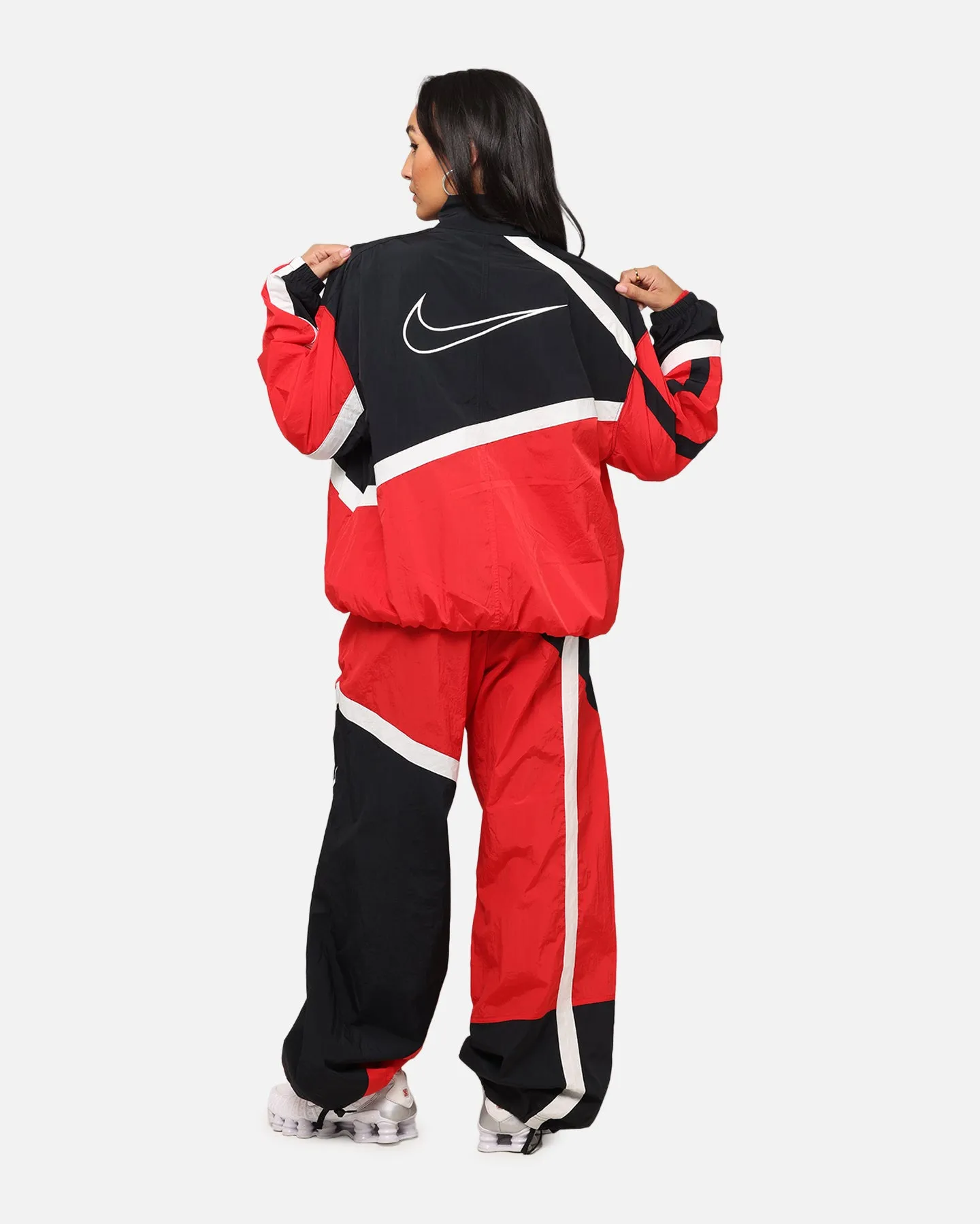 Nike Women's Oversized Street Woven Jacket University Red/Black/Sail