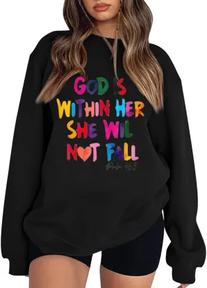 Oversized Crewneck Sweatshirt Women 2024 Winter Fashion Clothes Causal Loose Long Sleeve Pullover Tops Preppy Shirts