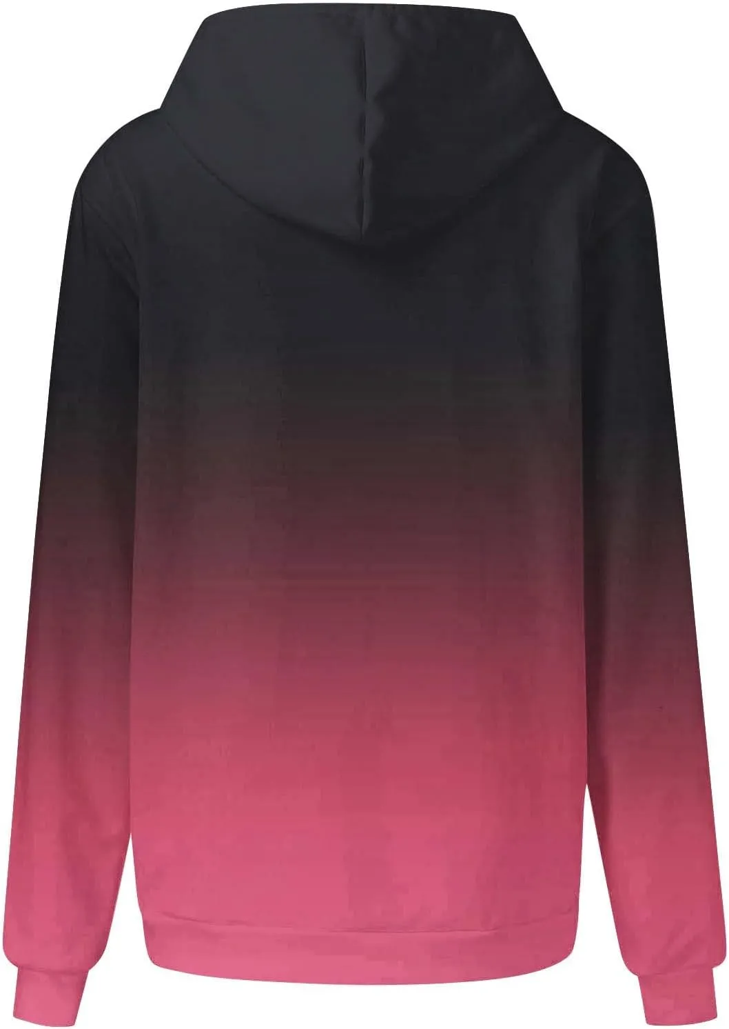 Oversized Hoodies For Women 2024 Trendy Gradient Color Long Sleeve Hooded Sweatshirt Loose Fall Pullover Hoodie