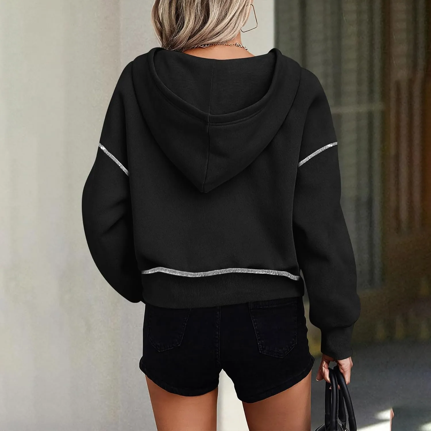 Oversized Hoodies For Women Loose Fit Full Zip Oversized Jacket Lightweight Baggy Casual Trendy Pullover Sweatshirt