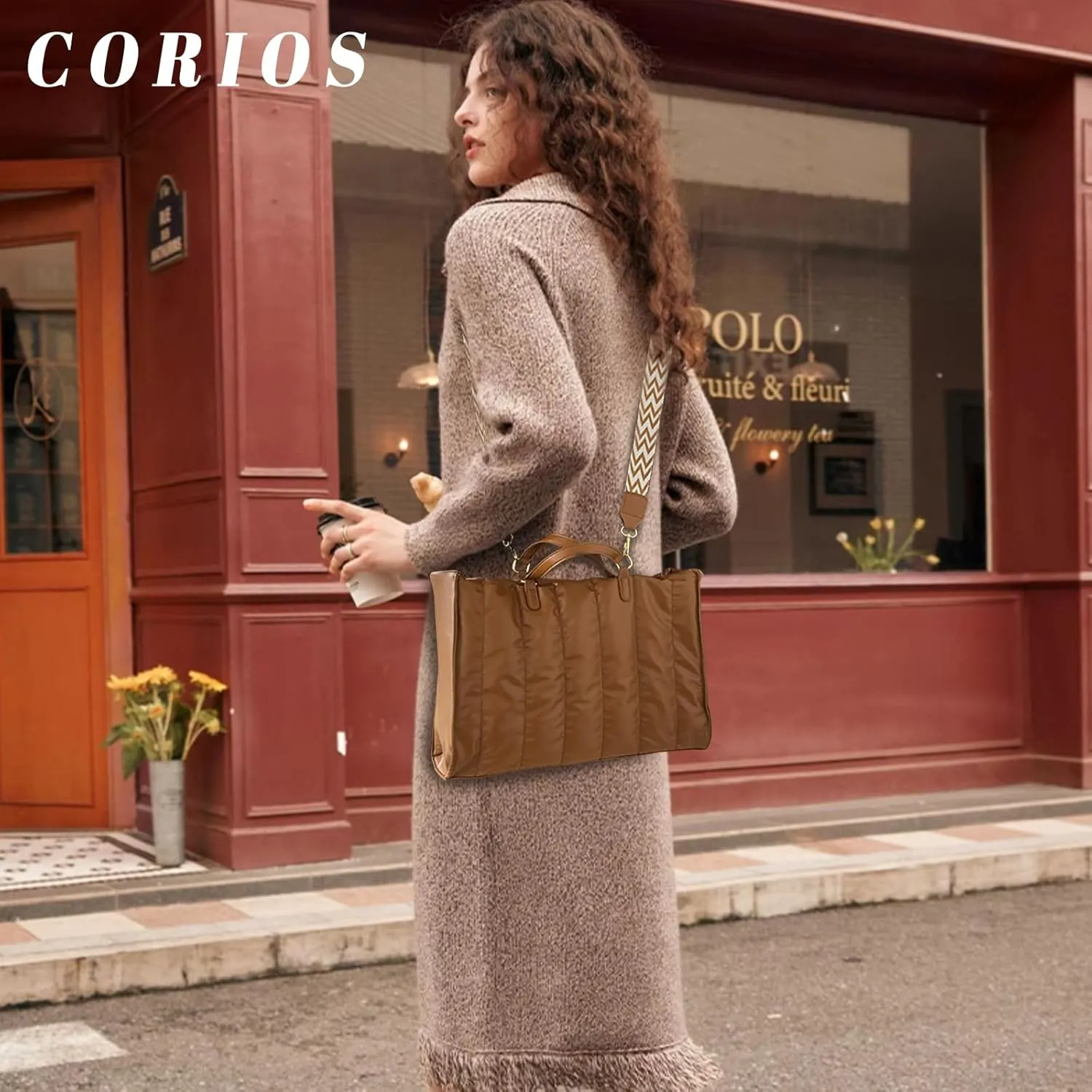 Quilted Tote Bag for Women Soft Puffy Handbag PU Leather Shoulder Bag Down Cotton Padded Top Handle Bag Crossbody Bag