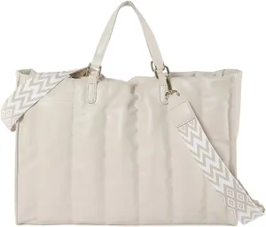 Quilted Tote Bag for Women Soft Puffy Handbag PU Leather Shoulder Bag Down Cotton Padded Top Handle Bag Crossbody Bag