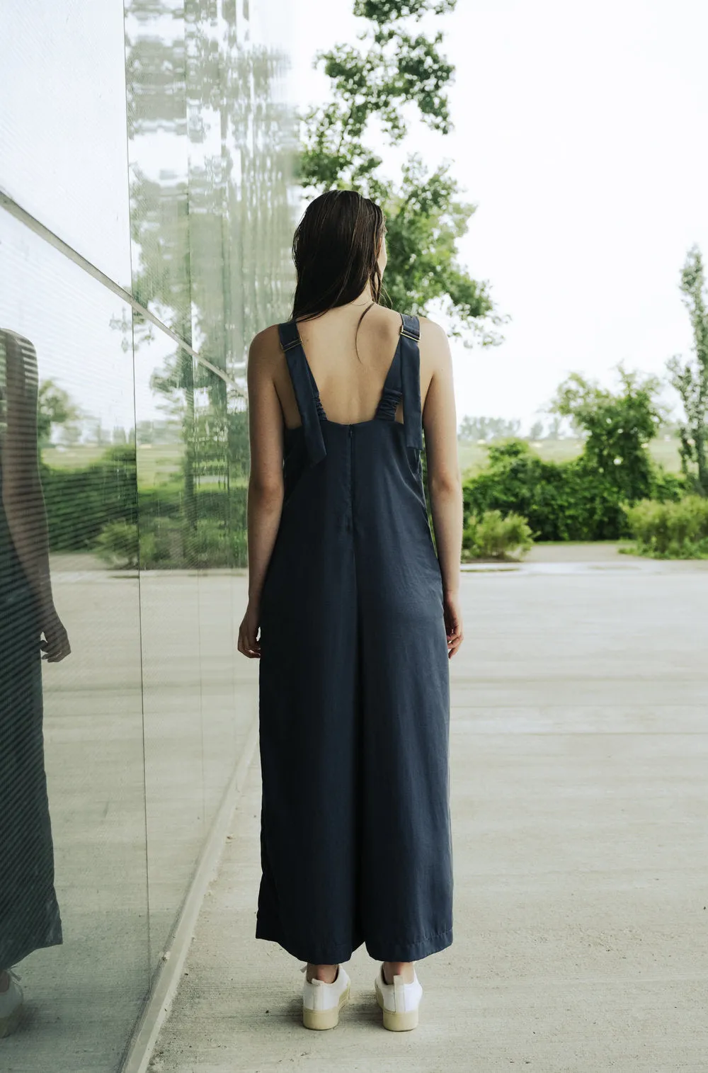 Santa Clara Jumpsuit in Navy Tencel