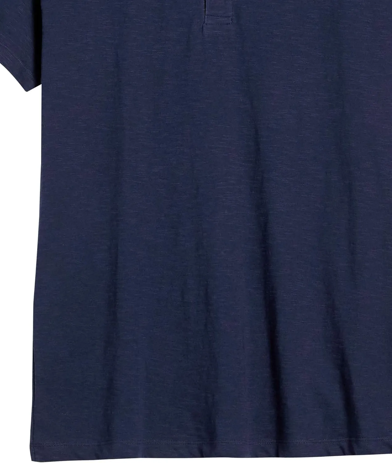 Short-Sleeve 100% Organic Cotton Lightweight Slub Henley Shirt for Men